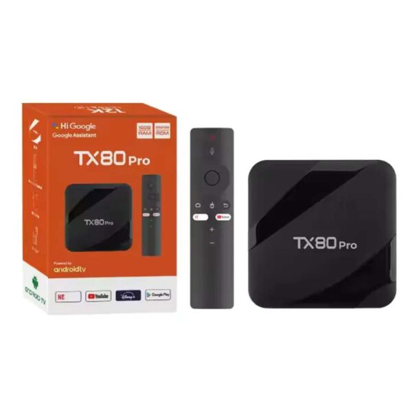 TX80 Pro 14K Ultra HD Smart Android TV Box with Voice Control Remote